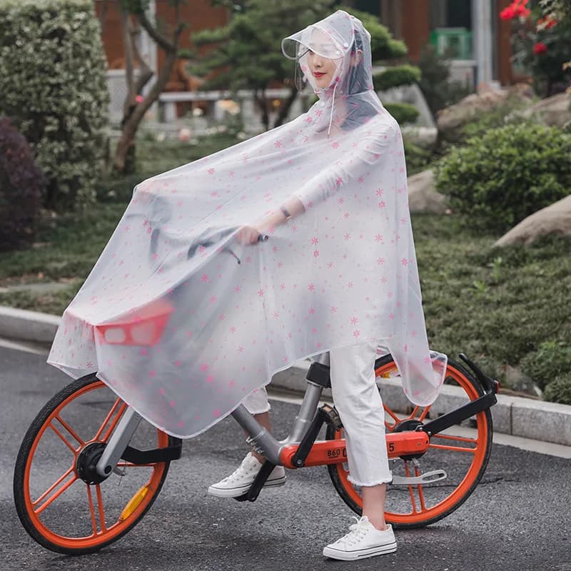 Manteau de pluie pour vélo, poncho à capuche, cape coupe-vent, couverture de vélo de mobilité, utili