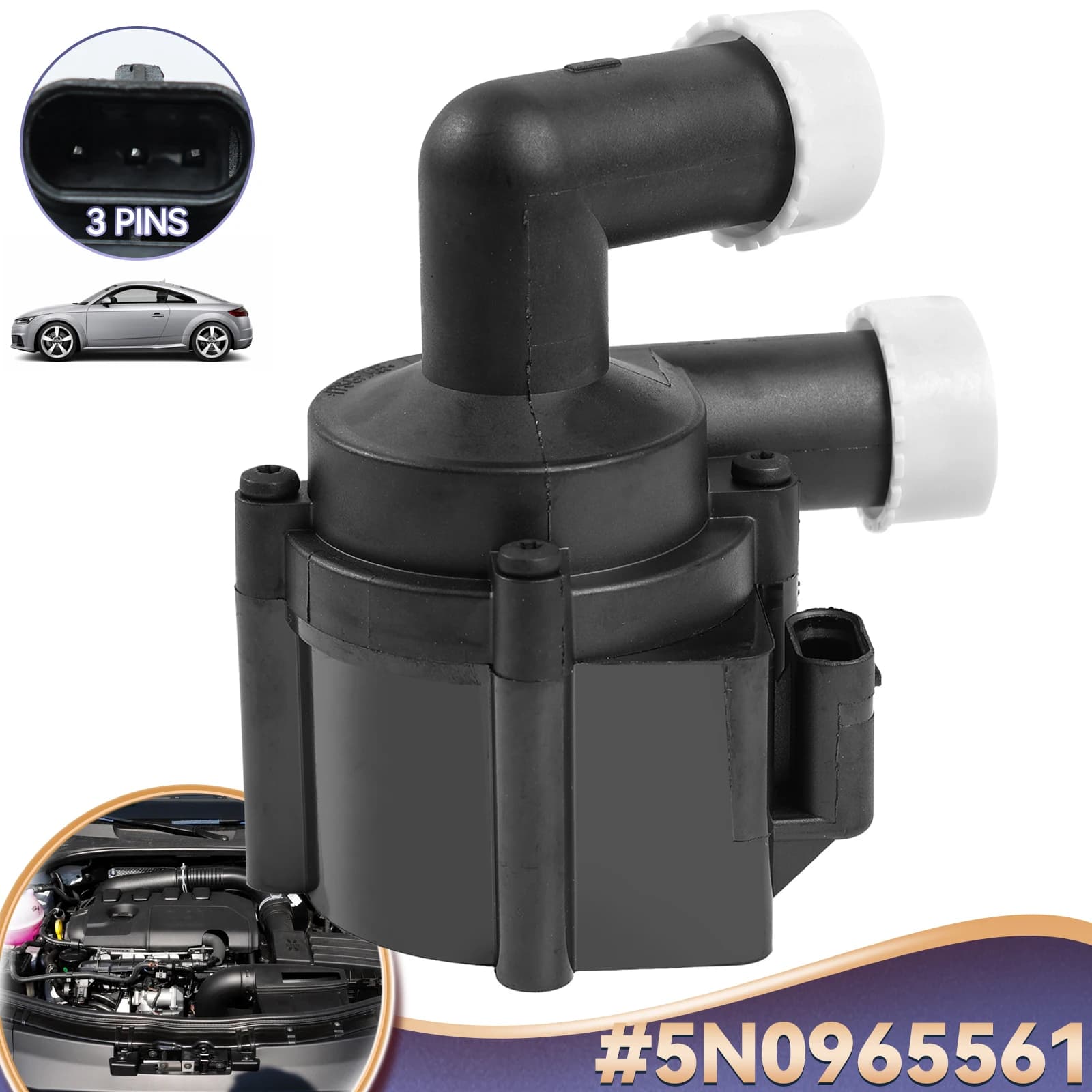 5N 0965561   Pompe à eau de refroidissement auxiliaire pour voiture, 5N0 965 561, pour Audi A1 A3 Q3