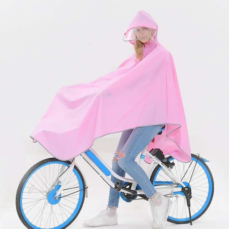 Manteau de pluie pour vélo, poncho à capuche, cape coupe-vent, couverture de vélo de mobilité, utilisation dans la neige