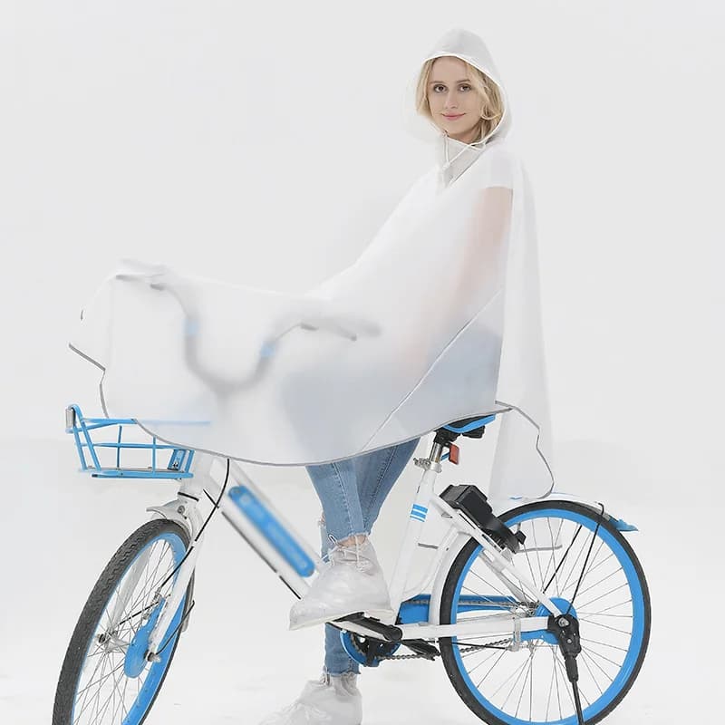 Manteau de pluie pour vélo, poncho à capuche, cape coupe-vent, couverture de vélo de mobilité, utilisation dans la neige