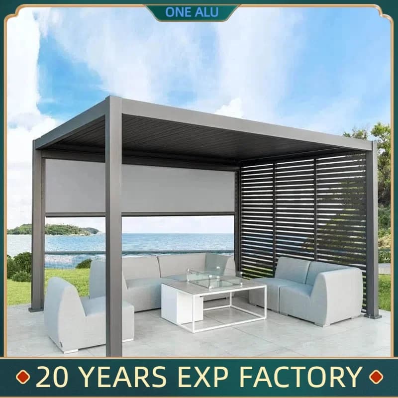 Pergola bioclimatique en aluminium