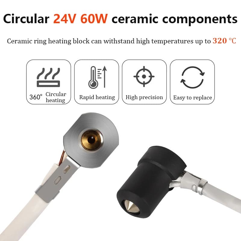 Volcano Hotend E3D V6 24V 50W 60W pour imprimante 3D Voron 2.4, tête d'impression à noyau chauffant en céramique pour Voron Prusa Ender 3 CR10 MK3S.