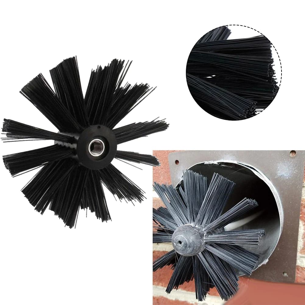 Équipement de nettoyage de 200mm, brosse de cheminée, poêles de cheminée pour sèche-linge, tuyau de cheminée, outils de nettoyage des murs intérieurs