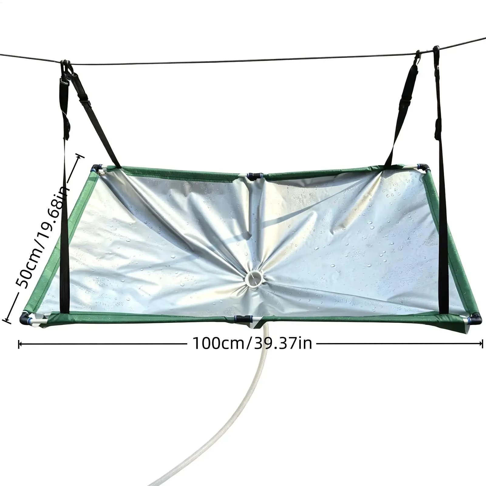 Collecteur d'eau de pluie extérieur en tissu Oxford avec tuyau