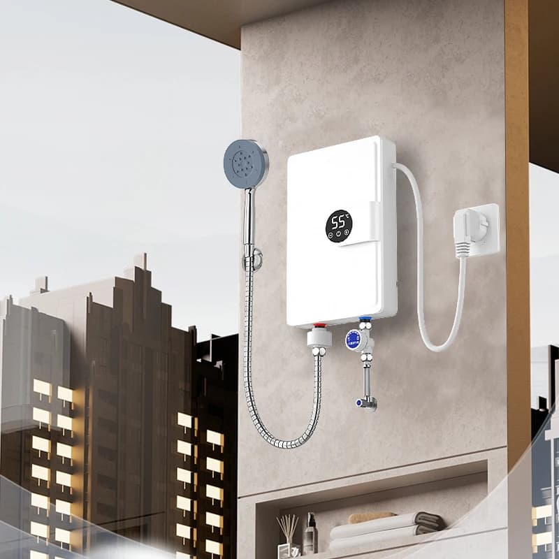 Chauffe-eau électrique à onduleur intelligent chauffe-eau instantané douche à chauffage rapide chauffe-eau à chauffage instantané commandes tactiles LED