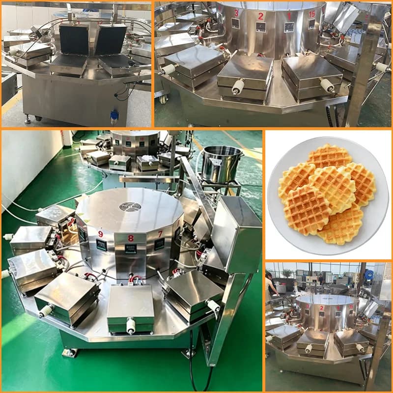 Ligne de production de gaufres à chauffage rapide FOODLINE, temps de préchauffage court, équipement pour la production industrielle efficace