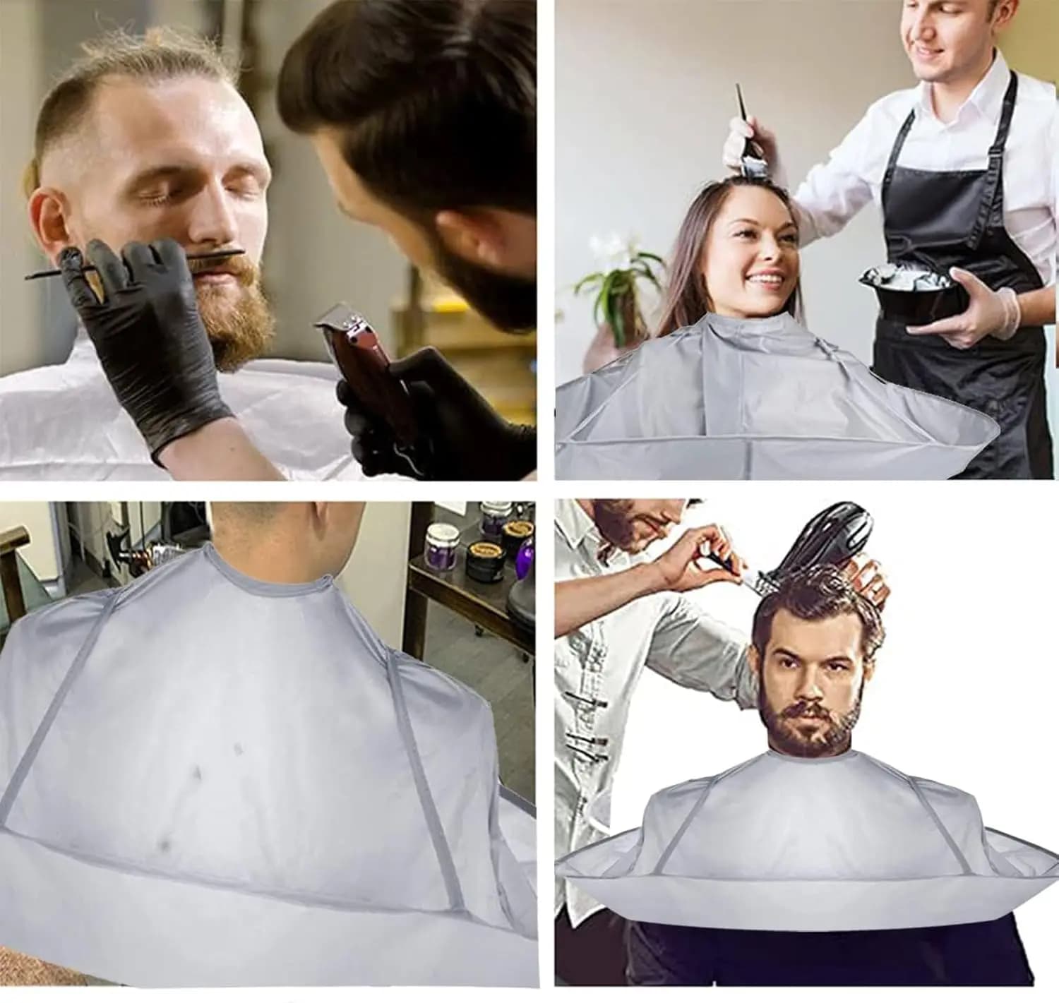 Cape de coupe de cheveux Cape de coupe de cheveux Cape de barbier capteur de cheveux Cape de cheveux outils de coupe de cheveux parapluie Cape de Salon de coiffure