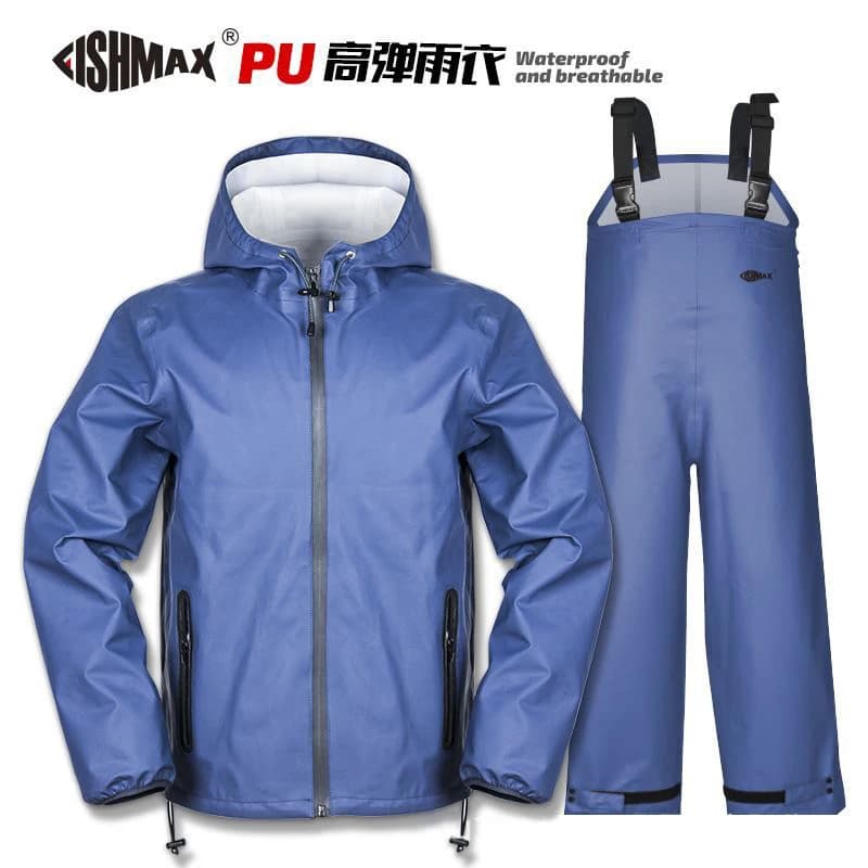 Ensemble imperméable pour moto homme, deux pièces, épaissi, haute élasticité, imperméable, pour motard, vêtements de pêche intégraux, avec chapeau de moto