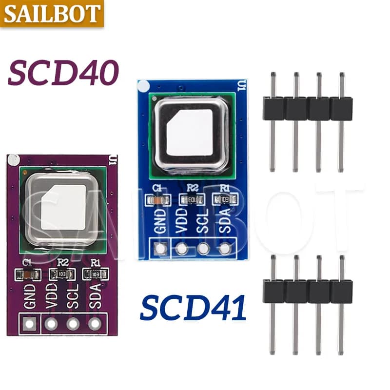 Module de capteur de gaz CO2 SCD40 SCD41, détecteur de température et d'humidité de dioxyde de carbone de haute précision I2C pour Arduino DIY