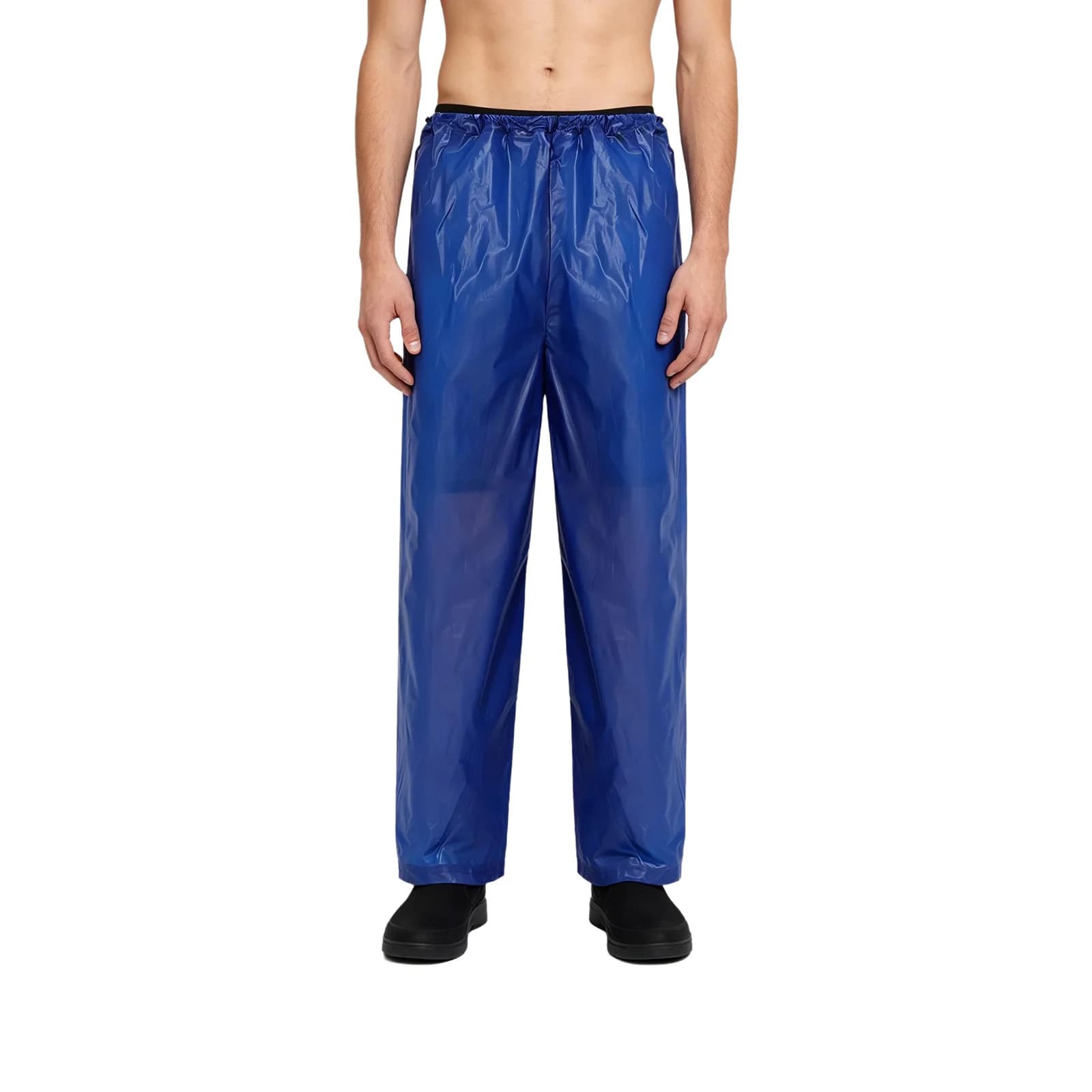 Pantalon de pluie à jambes larges pour hommes et femmes, pantalon imperméable, taille élastique, léger et portable, pour la pêche, la randonnée, le travail