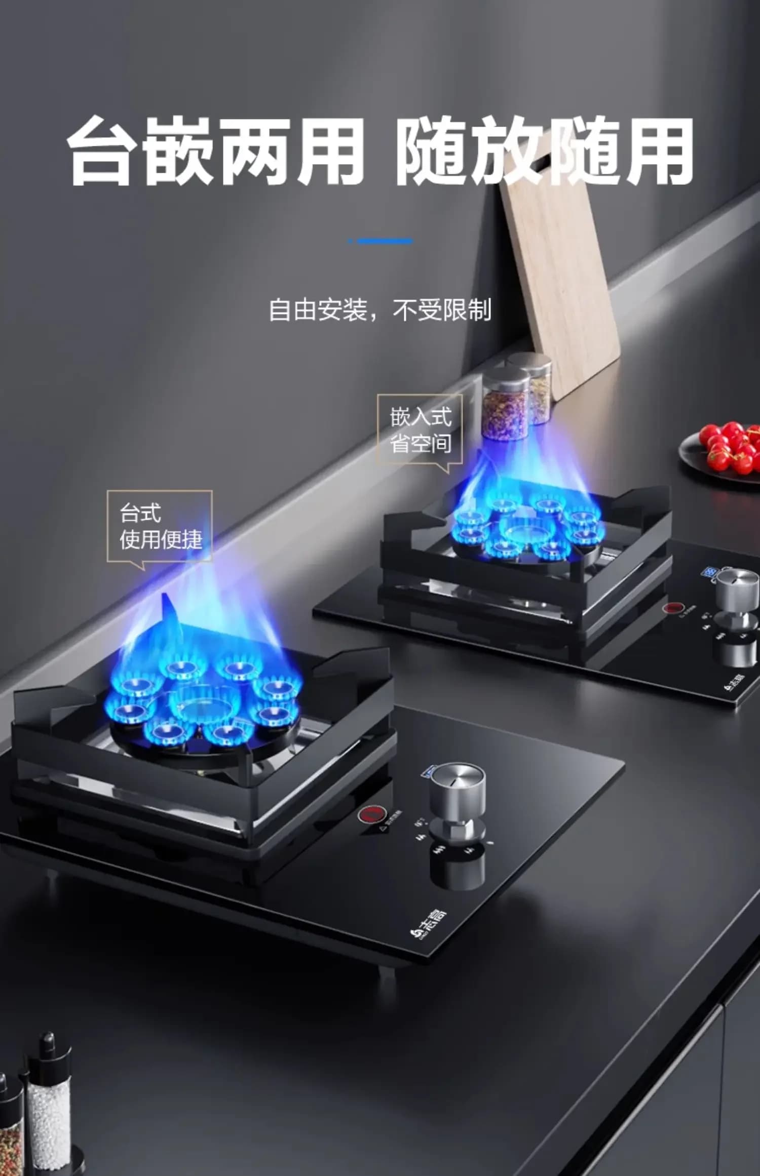 Cuisinière à gaz simple intégrée avec cuisinière à gaz GPL/naturel, cuisinière à gaz de haute qualité par Zhigao AF