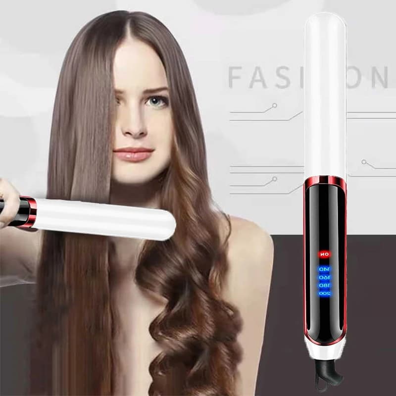 Lisseur et boucleur de cheveux à chauffage rapide et contrôle de température pour boucles ou ondulations, outil de coiffure professionnel