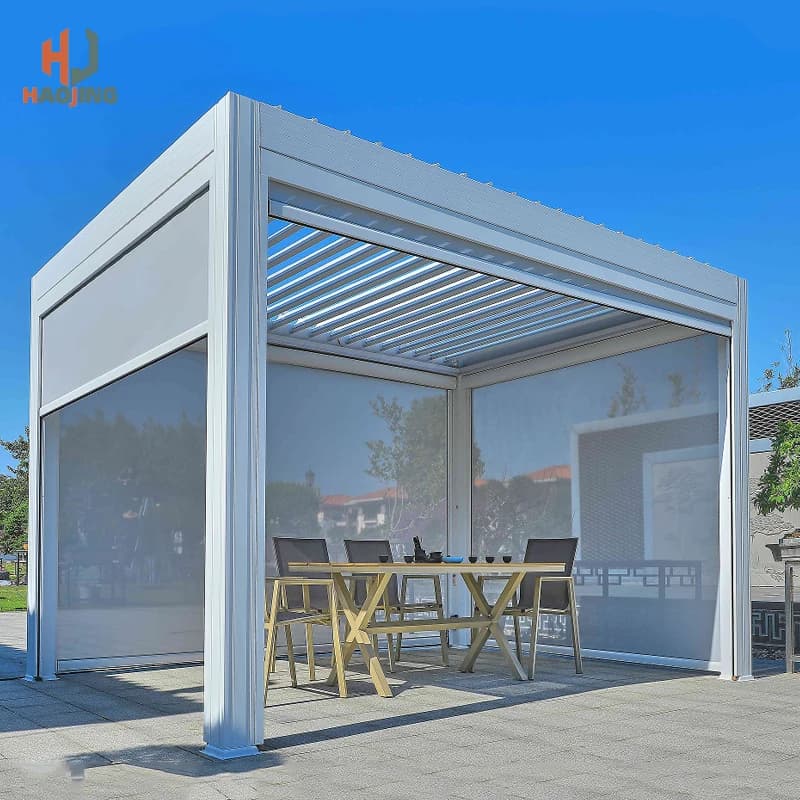 Gazebo de jardin extérieur pavillon en aluminium étanche 4x3 3x3 Pergola en métal Bioclimatica