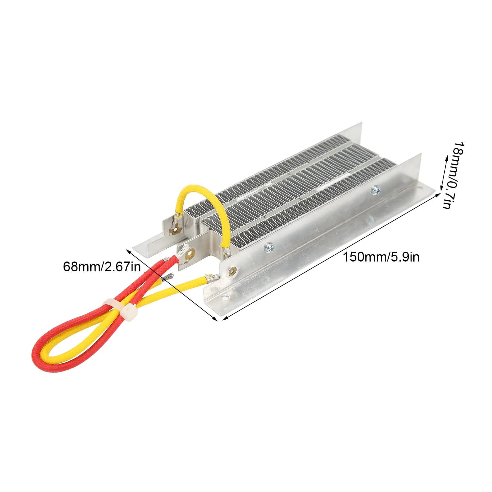Chauffage Électrique à Température Contrôlée 24V 400W 150B2 – Chauffe-air Céramique Isolé pour Rideau d'Air et Humidificateur