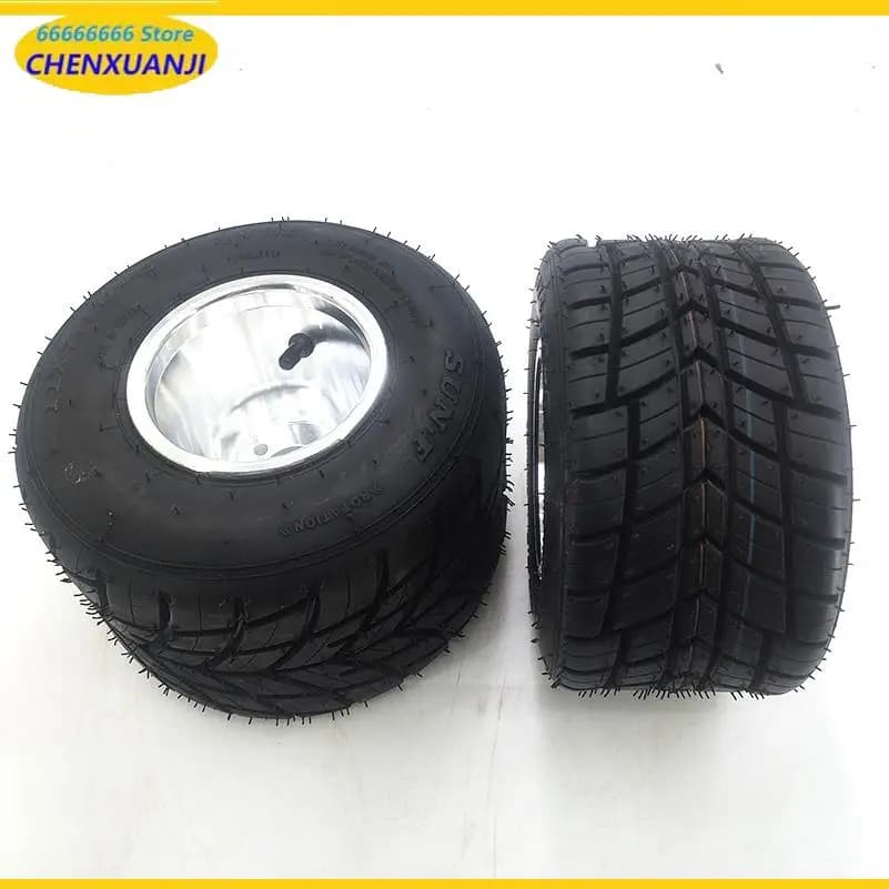 Pneus tubeless pour la pluie 10x4.50-5 11x7.10-5 pouces avec roues en aluminium pour karting, accessoires pour karting à roues avant et arrière, pour drift.