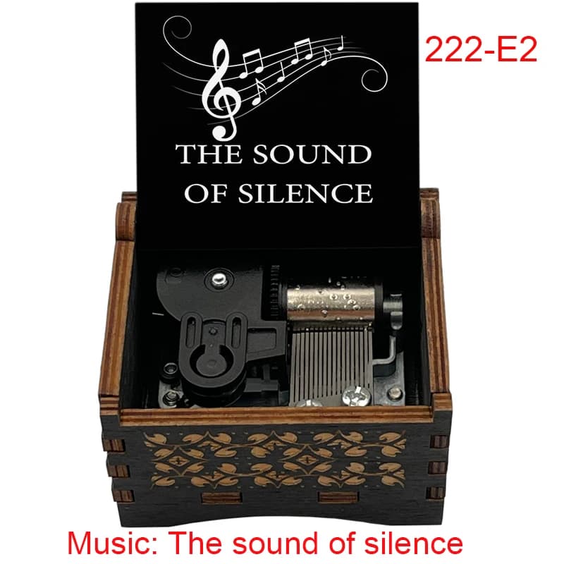 Boîte à musique à remonter en bois, le son du Silence, célèbre mélodie, cadeau Musical spécial pour amis, famille, noël, décoration mignonne pour la maison