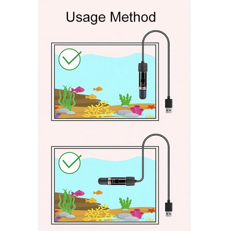 Chauffage submersible pour Aquarium, température constante, sûr et Explosion pour Aquariums d'eau douce et marins, 10W 5V