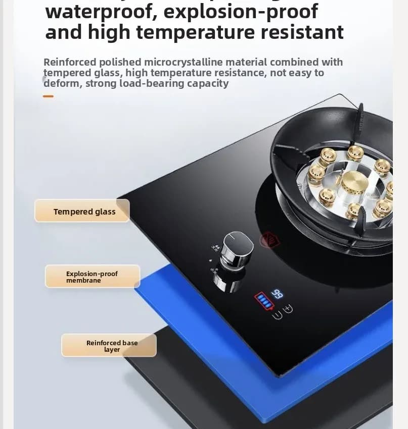 Cuisinière à gaz Haotaitai à brûleur unique, pour usage domestique, de type table, GPL/gaz naturel, économie d'énergie, haute puissance, LAD