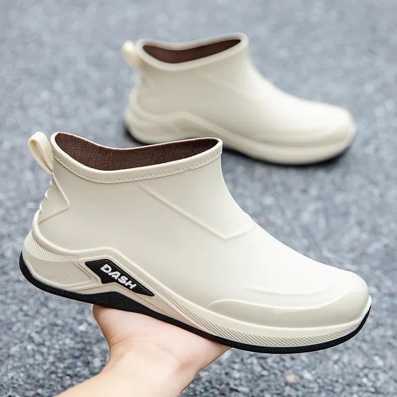 Bottes de pluie pour hommes bottes en caoutchouc imperméables en plein air galoches de caoutchouc de pêche antidérapantes bottes de pluie en coton chaud d'hiver galoches en caoutchouc