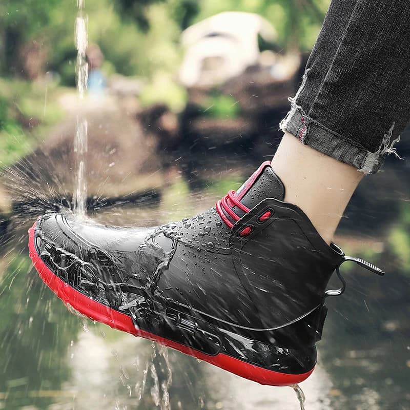 Bottes de pluie décontractées pour hommes, quatre saisons, nouvelles, antidérapantes, imperméables, pour activités de plein air, pêche, lavage de voiture, neige, cuisine, chaussures de pluie