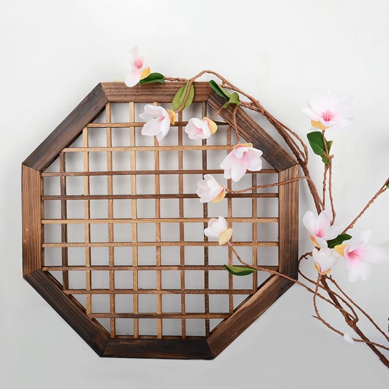Trellis mural en bois de Style campagnard