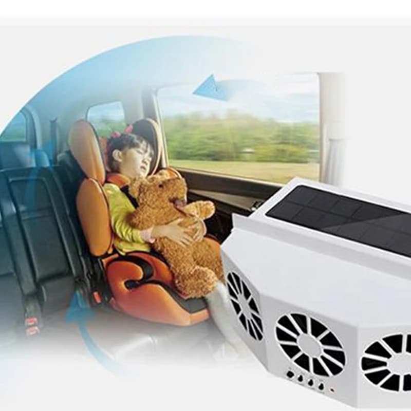 Système de refroidissement automobile, panneau solaire, ventilateur d'évacuation pour fenêtre de voiture, ventilateur de ventilation pour sortie d'air de voiture, échangeur de chaleur solaire
