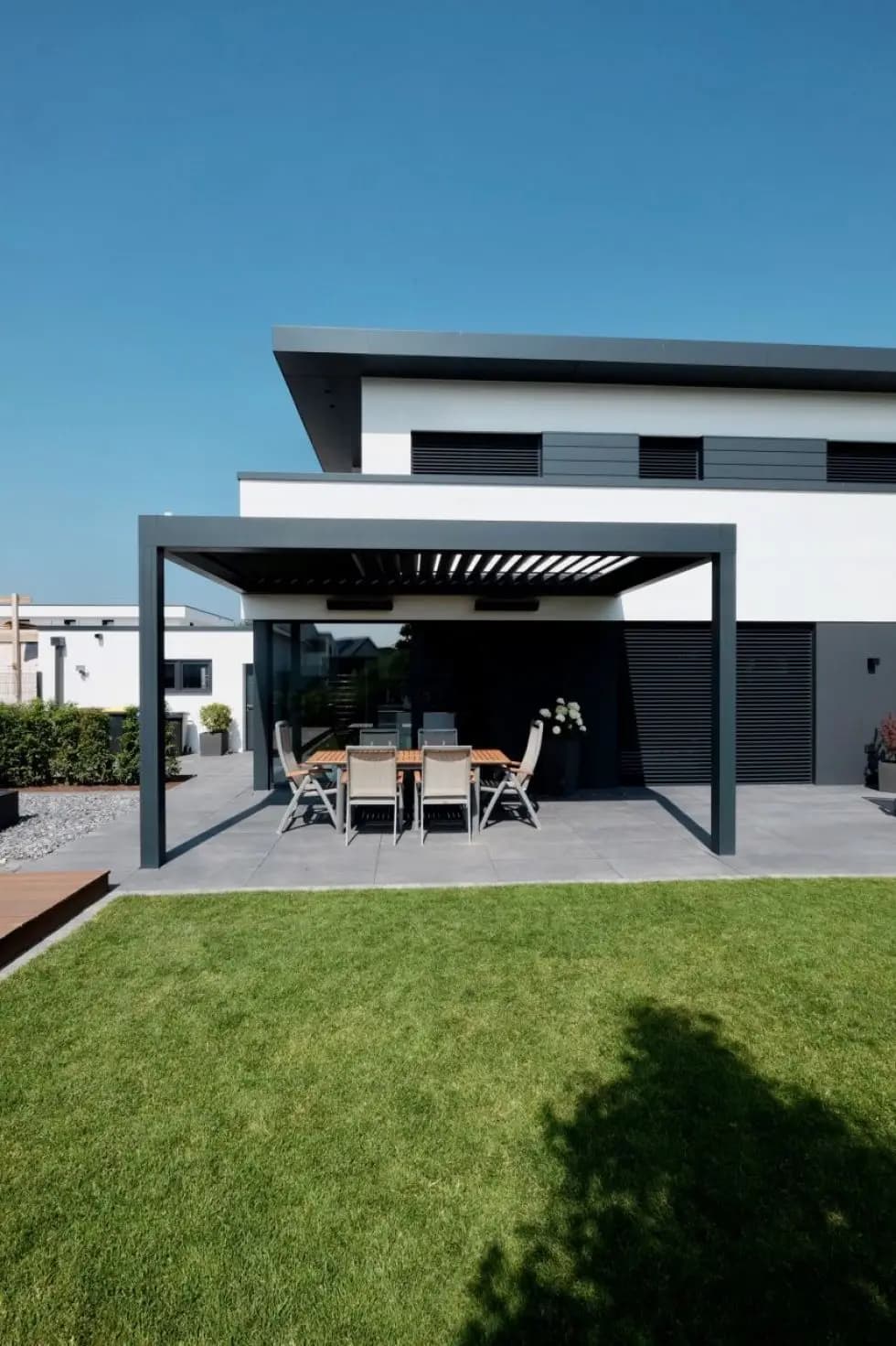 Pergola bioclimatique de toit à persienne en aluminium 3x6m