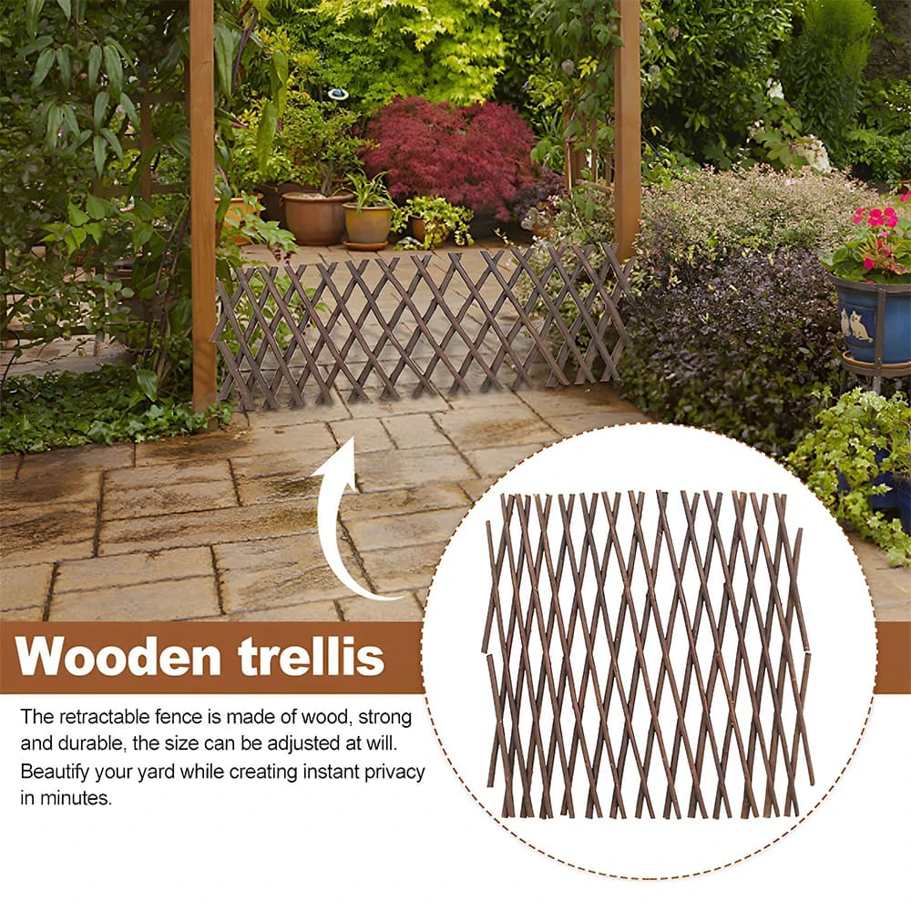 Écran de confidentialité en treillis extensible pour jardin