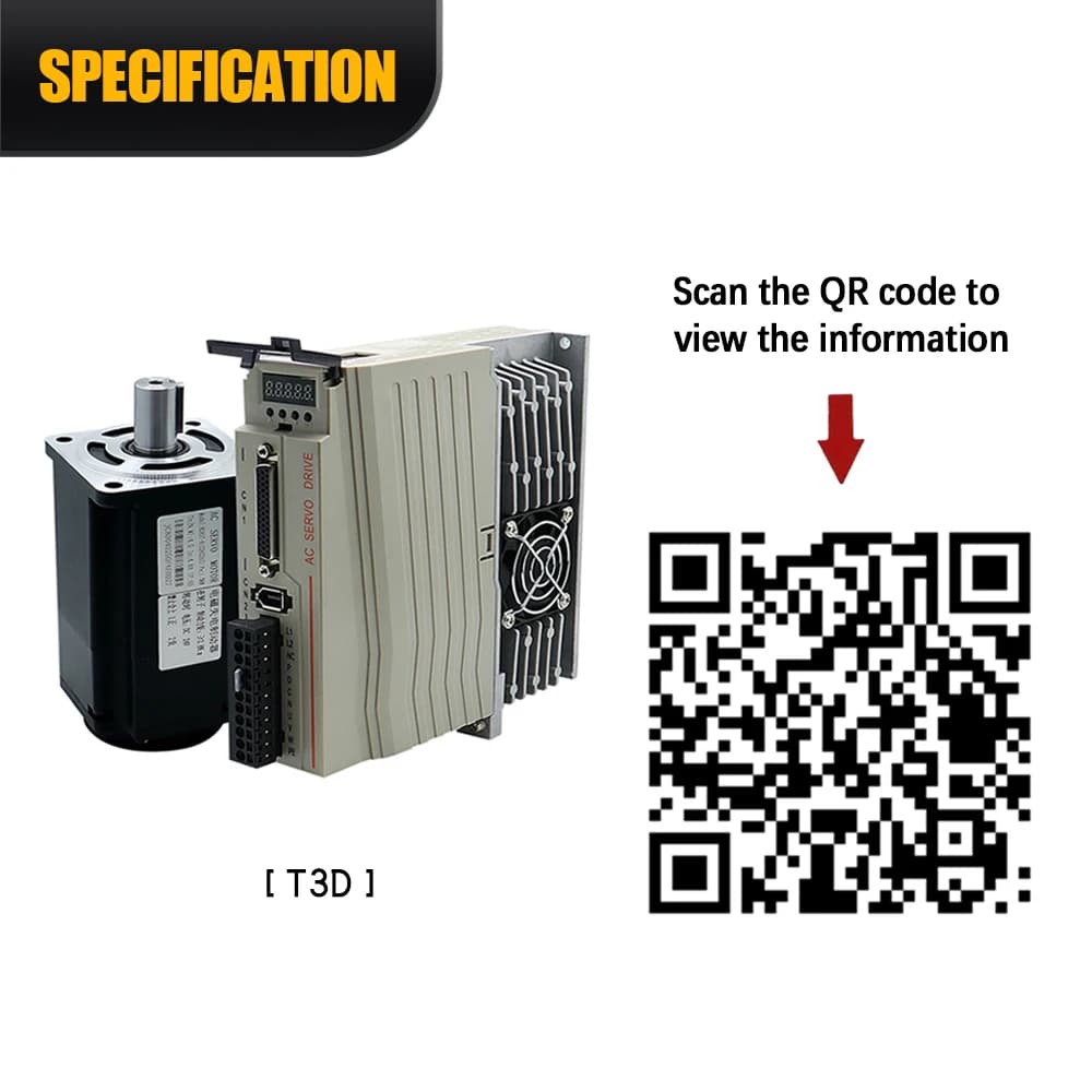 Ventes Flash : Servomoteur 400W 600W 750W 1000W avec Driver et Encodeur Absolu 17 bits, AC110V/220V, 1.27Nm-3.8Nm (543oz/in) pour Graveur CNC