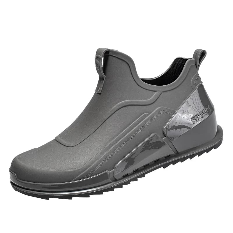 Nouvelles bottes de pluie tendance pour hommes, bottes de pluie courtes antidérapantes, chaussures en caoutchouc imperméables, bottes d'eau courtes d'été