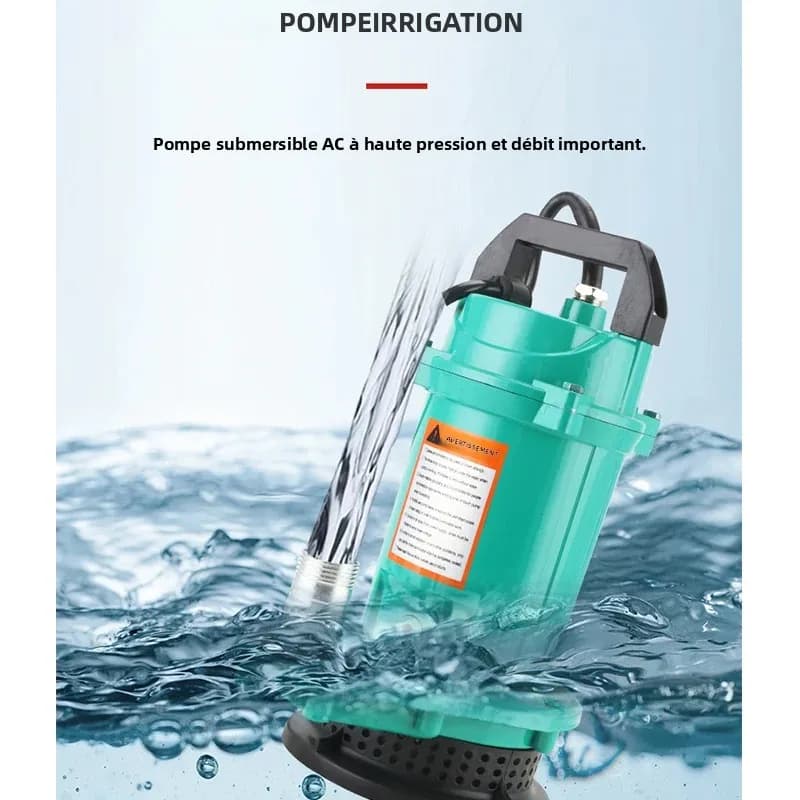 Pompe à eau Submersible électrique haute puissance, pompe à eaux usées, pompe de Drainage électrique Portable pour jardin, étang, piscine et Irrigation