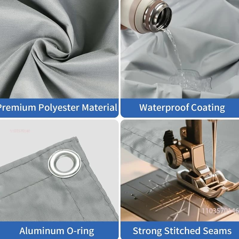 Toile d'ombrage 2x3/3x4/4x5/M imperméable pour extérieur
