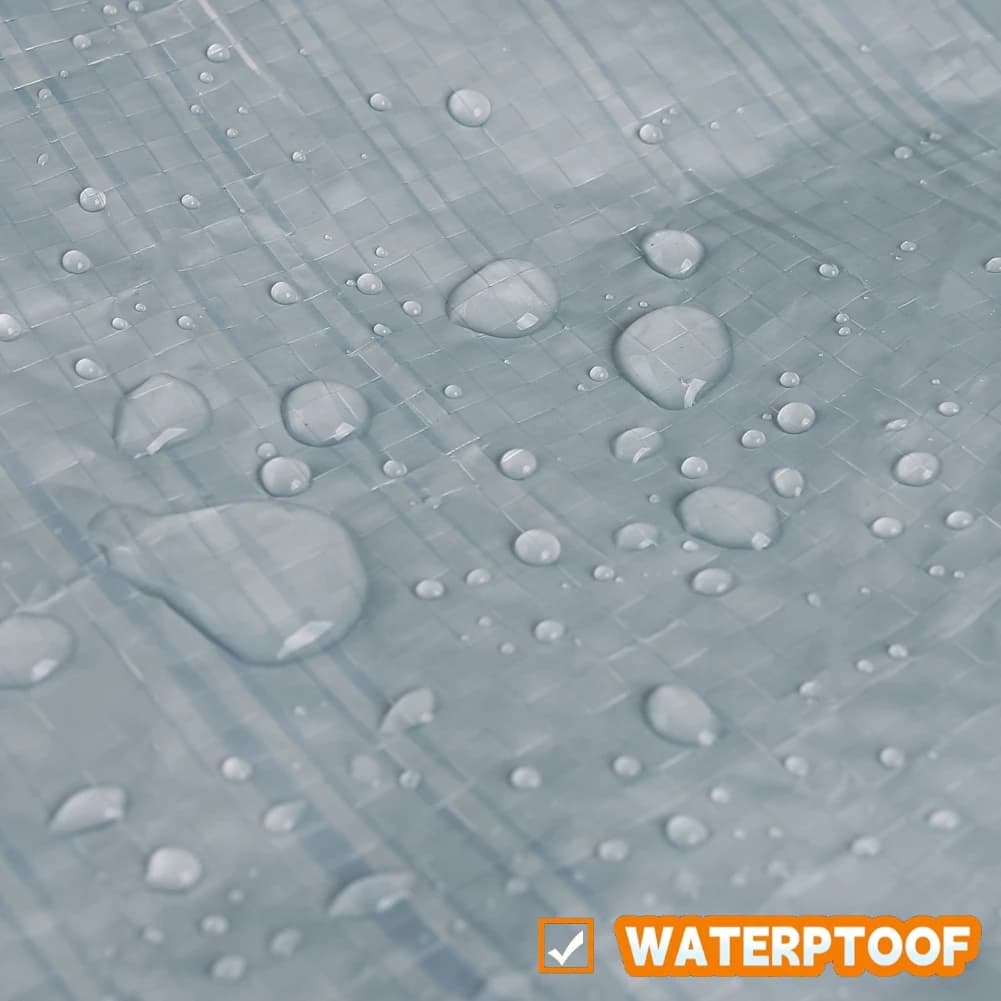 Grande bâche imperméable multi-usage avec œillets métalliques et bords renforcés pour jardin
