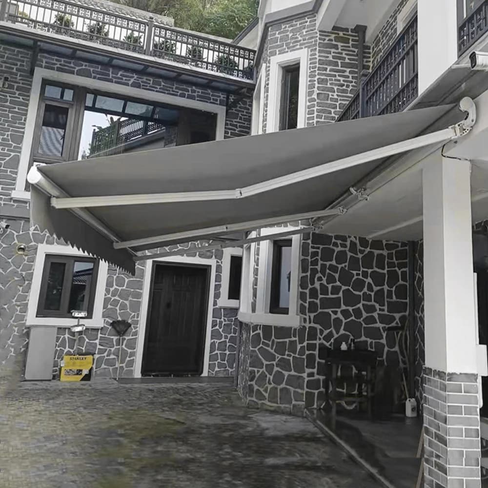 Auvent en aluminium rétractable manuel de grande taille
