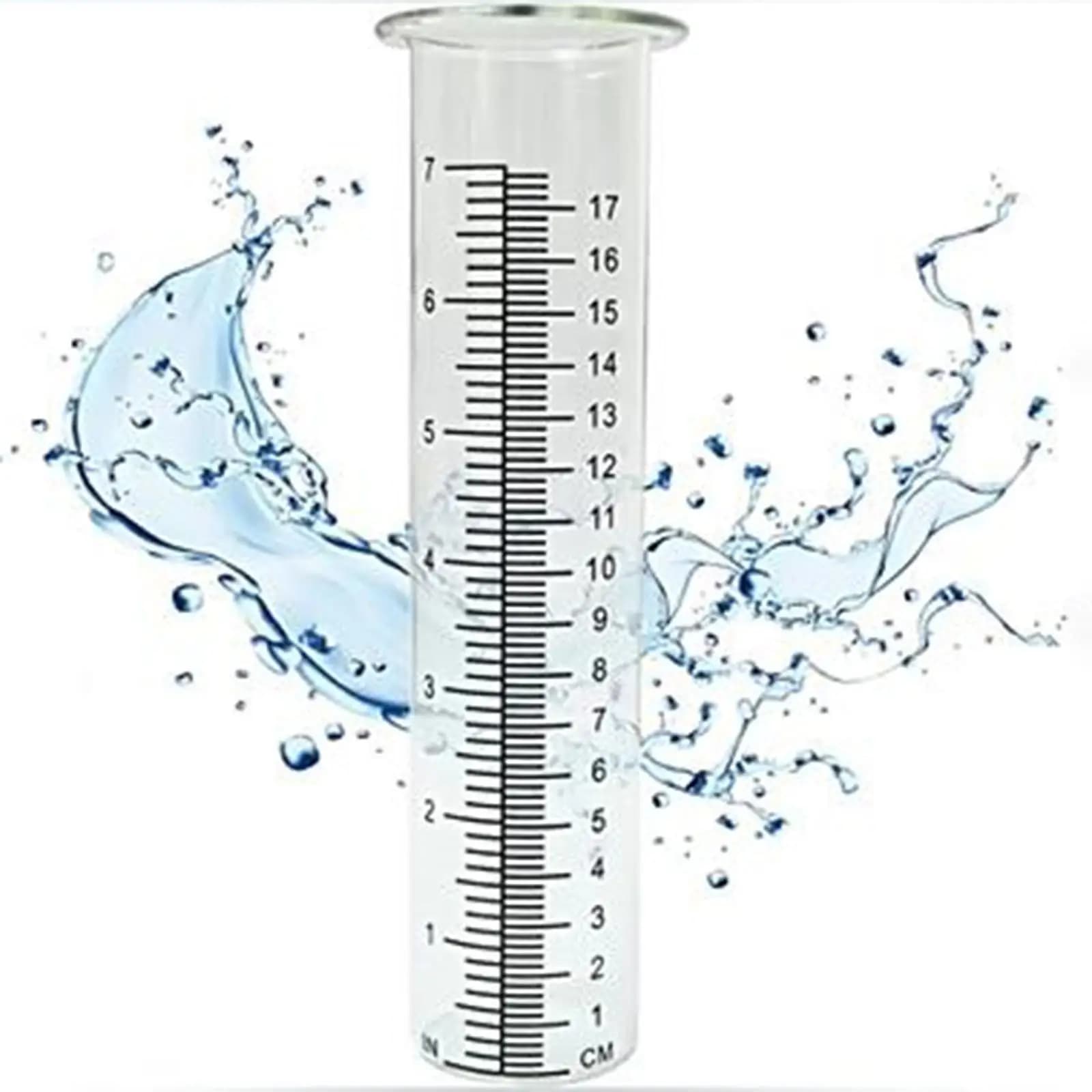 Jauge de pluie extérieure, jauge d'eau de pluie décorative avec échelle pour terrasse de ferme