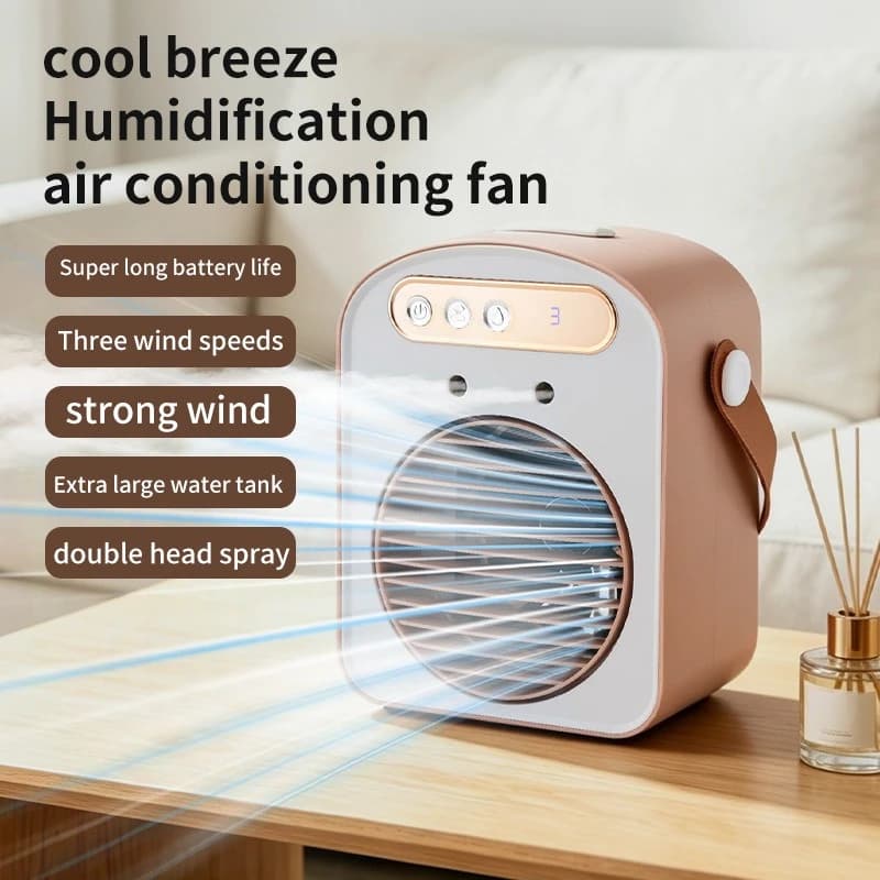 Nouveau ventilateur climatiseur 2026, ventilateur humidificateur, nouveau ventilateur électrique domestique à refroidissement par eau, petit modèle
