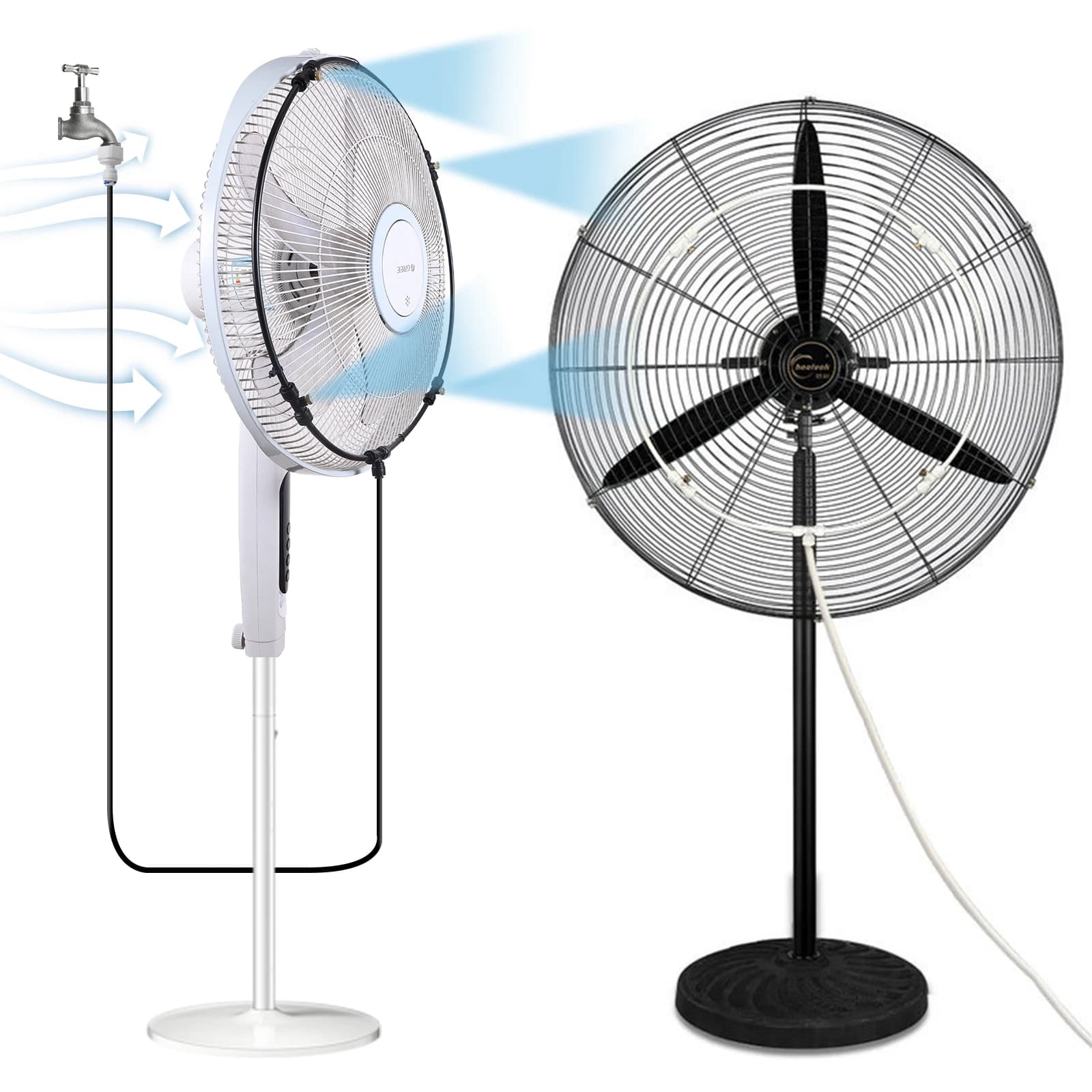 Système de brumisation de refroidissement extérieur, 3/6/10m, pour Patio, terrasse, ventilateur, nébuliseur, atomisation, Dissipation thermique d'été, ensemble de buses de brouillard