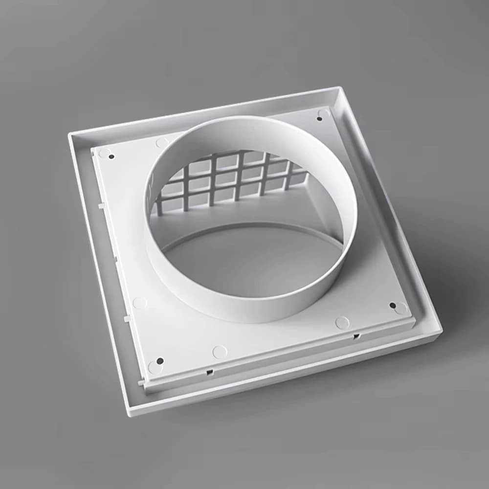 Grille de ventilation extérieure en ABS avec protection contre la pluie et couvercle d'évacuation à valve