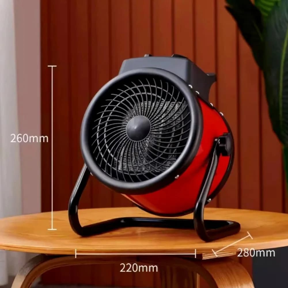 Chauffage électrique industriel portable avec thermostat, chauffage d'air pour usage intérieur, chauffage rapide, réglage à 3 vitesses, protection contre la surchauffe