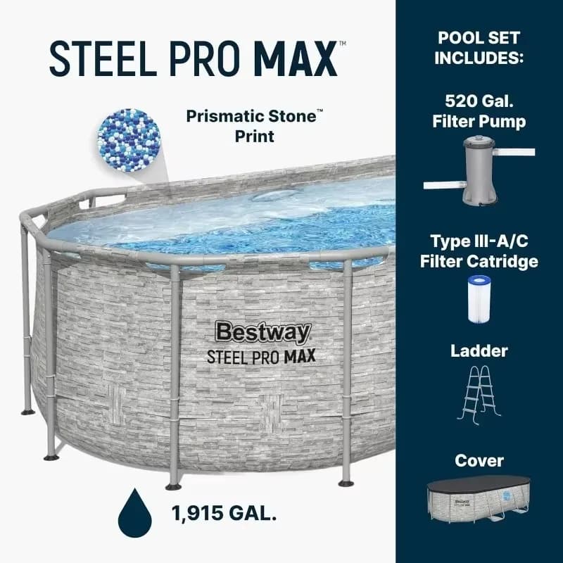 Piscine hors sol ovale Bestway Power Steel Swim Vista