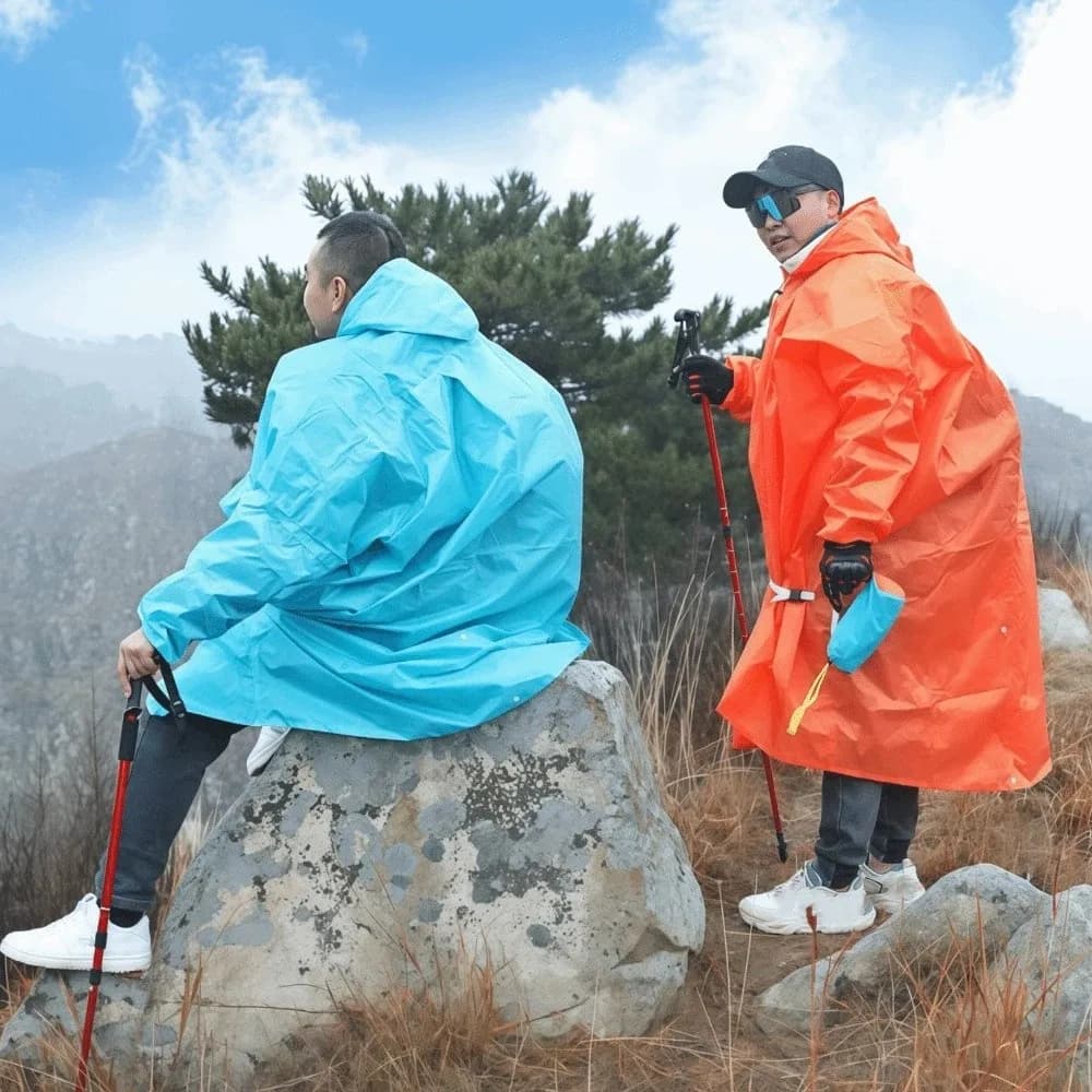 Accessoires de pluie, imperméable d'extérieur 220T, imperméable léger, veste de pluie portable et durable, pour l'alpinisme