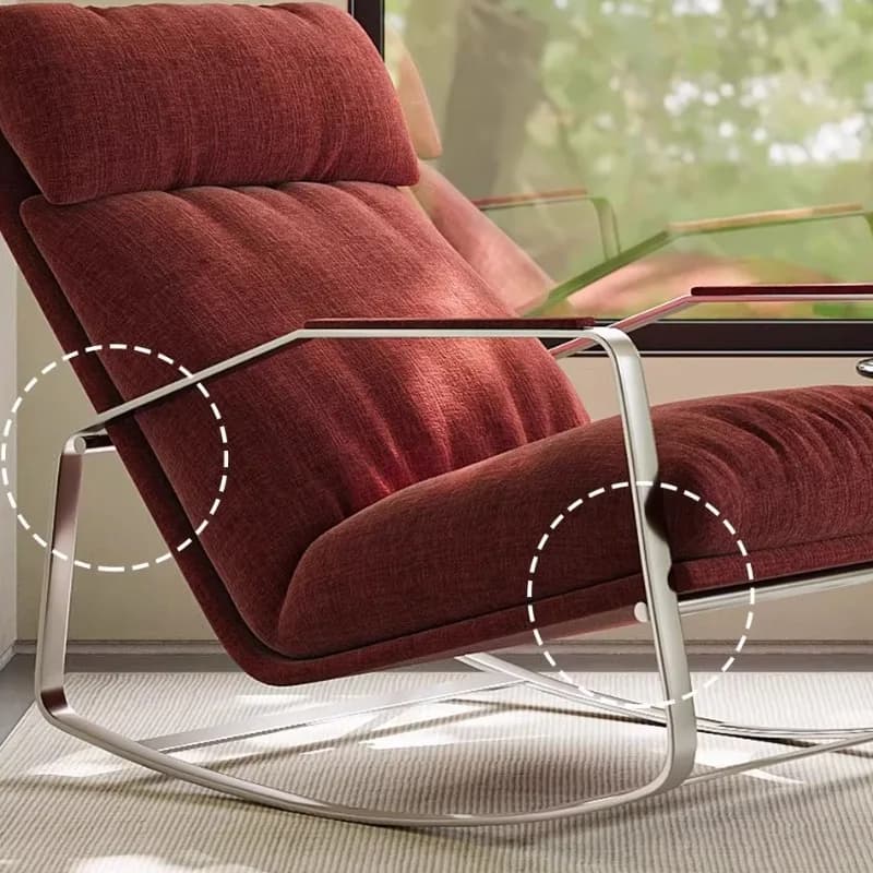 Fauteuil à bascule confortable pour chambre et salon, design nordique moderne Bauhaus, fauteuil d'appoint pour la maison et l'appartement