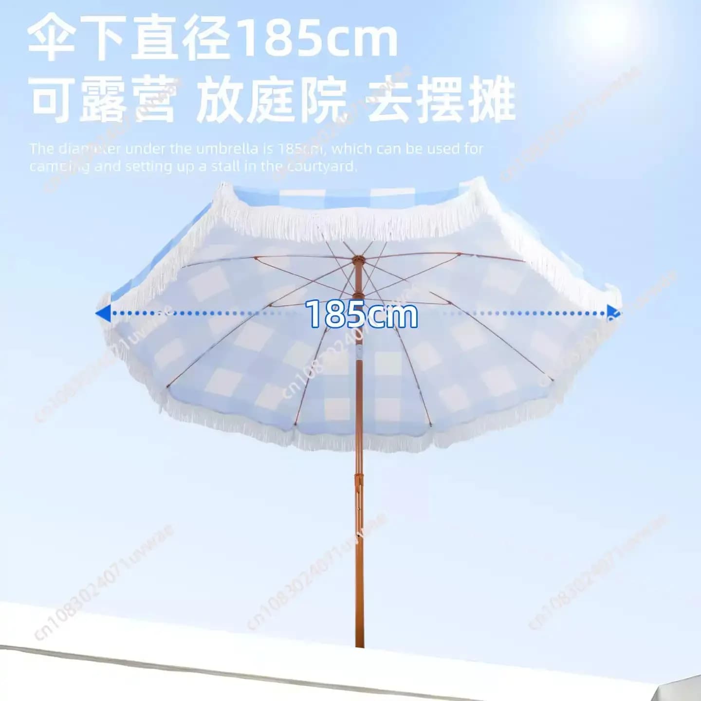Parasol de plage et de terrasse pour complexe balnéaire