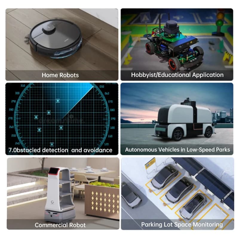 Capteur LiDAR SLAMTEC RPLIDAR C1 TOF Portée 12m 360° °   Module de numérisation pour la cartographie robotique, la navigation et l'évitement d'obstacles