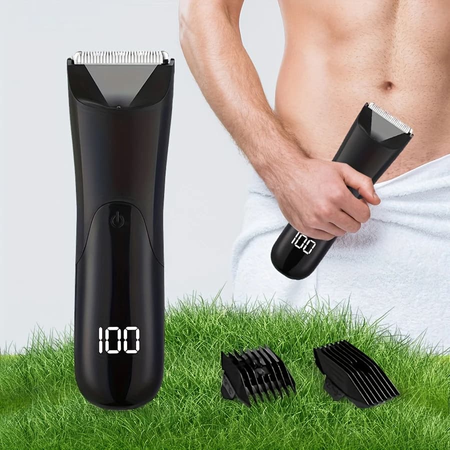 Tondeuse à cheveux pour hommes, tondeuse à boules électrique, comprend 2 accessoires de protection, tête de lame en céramique, rasoir humide et sec