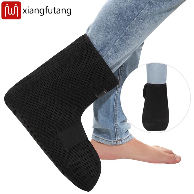 Coussin chauffant pour les pieds, Massage par vibrations, 3 niveaux de température, chauffe-cheville électrique chauffant pour la relaxation et le soutien des pieds