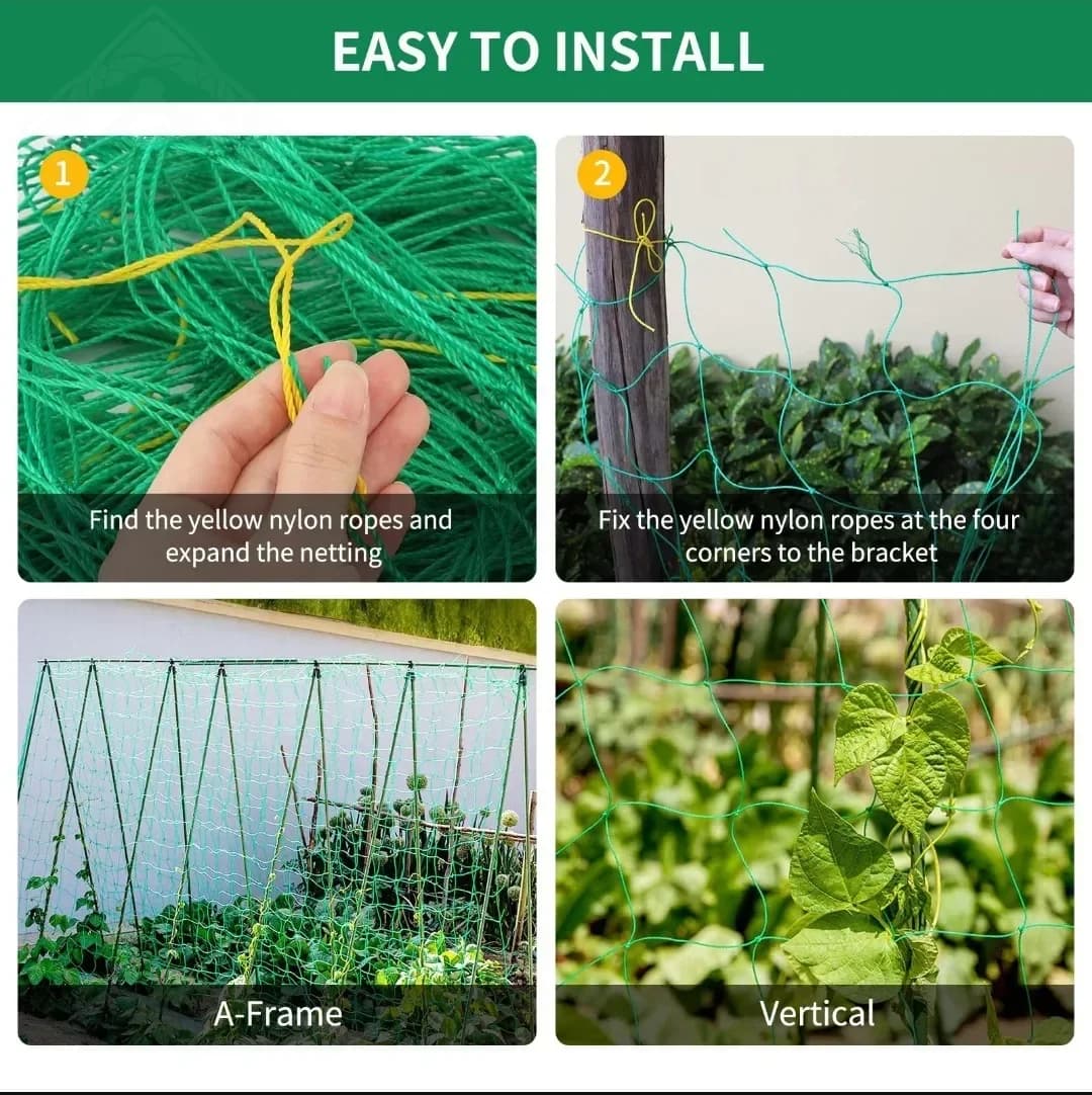 Pergolas pour plantes, filet de culture en polyester robuste