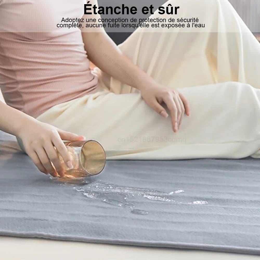 Couverture Chauffante Électrique 220V, Couverture Chauffante Électrique Plus Épaisse avec Thermostat Automatique, Chauffe-Corps, Matelas Thermique pour Chambre, Couverture Chauffante