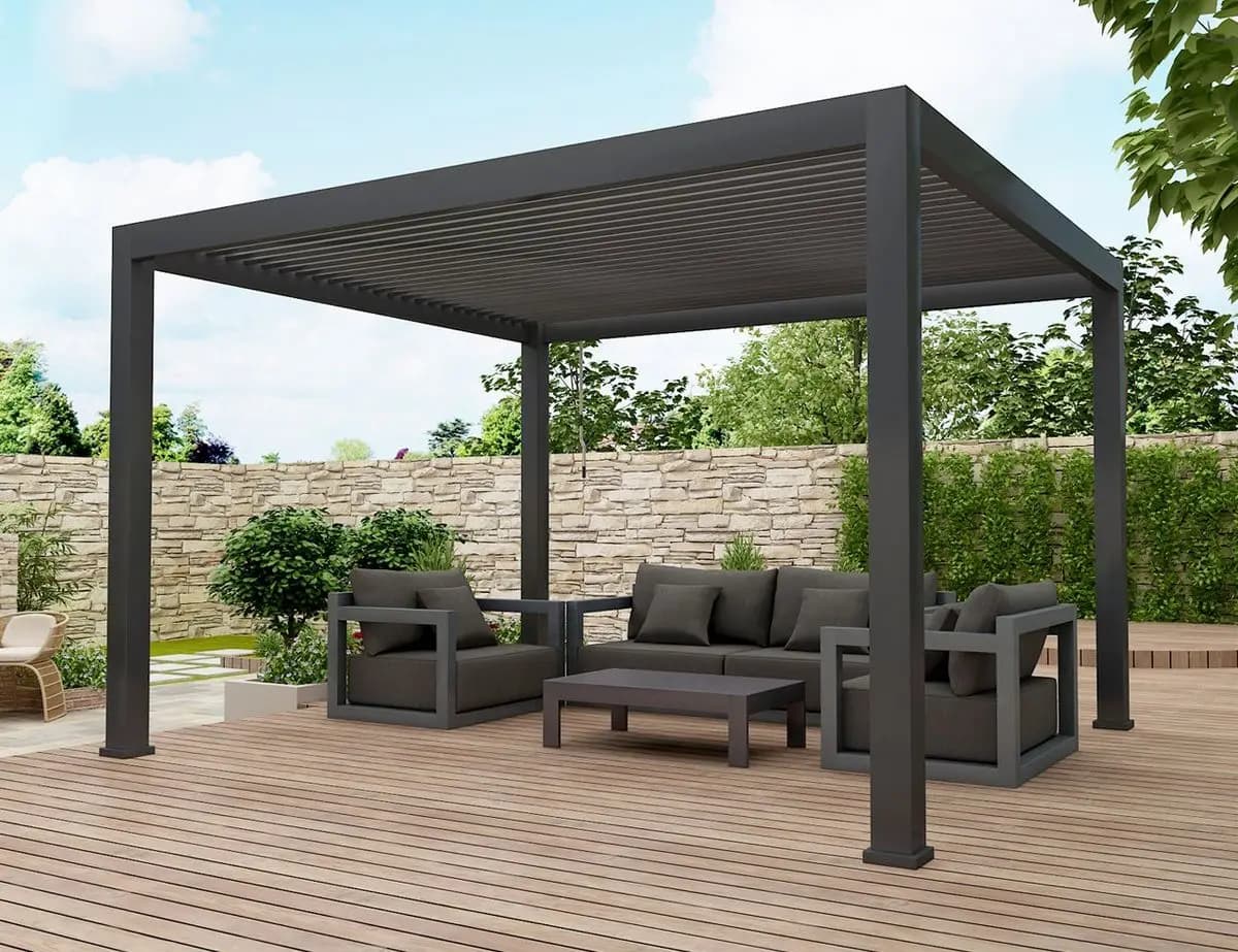 Pergola bioclimatique de toit à persienne en aluminium 3x6m