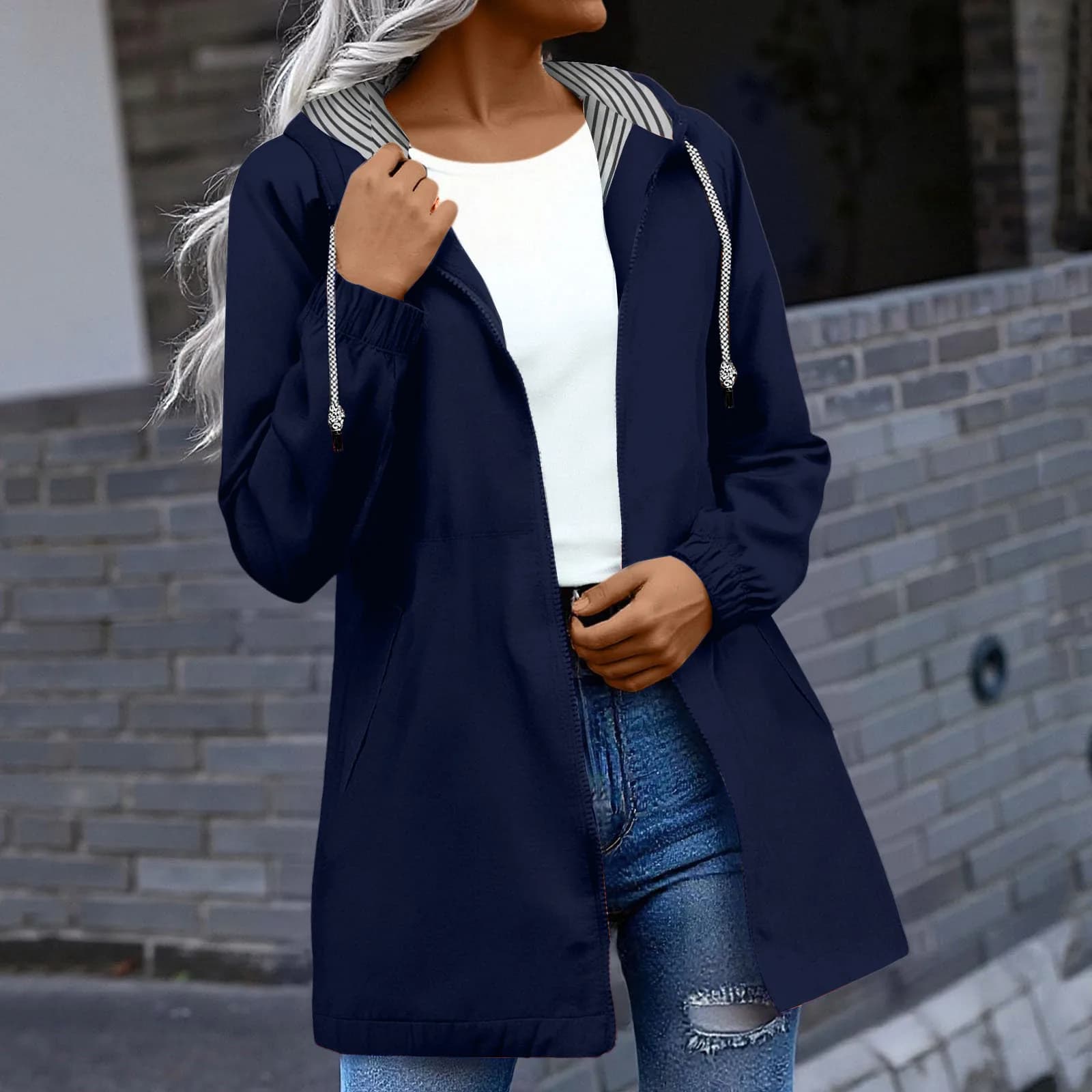 Veste de pluie respirante pour femme, coupe-vent léger, veste d'été, veste de randonnée en plein air, coupe-vent fin, vêtements d'été pour femme